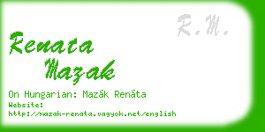 renata mazak business card